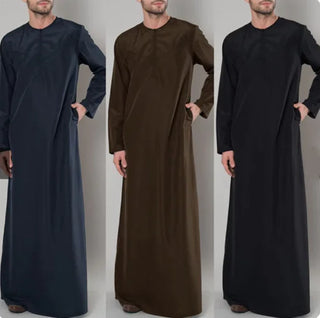 Men's Islamic Long Sleeve Kurta Robe